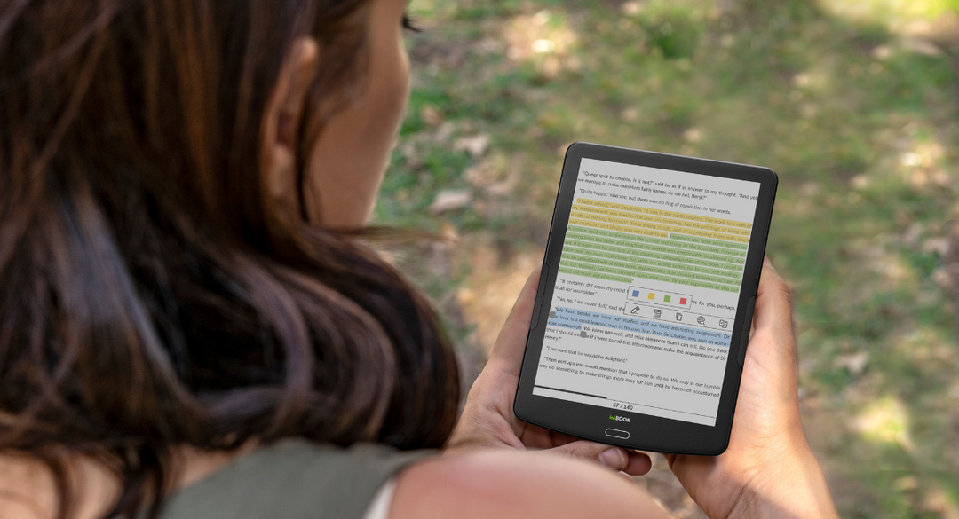 eReader inkBOOK Focus Colorr highlights option